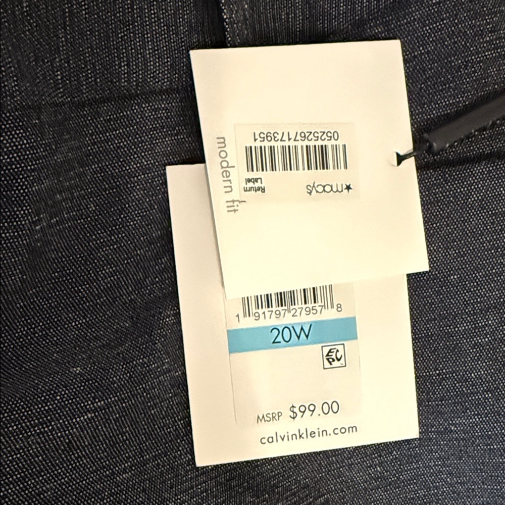 Calvin Klein Navy Women's Trousers - Picture 5 of 6